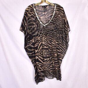 Club Z Collection Swim Cover Up Animal Print Size Medium